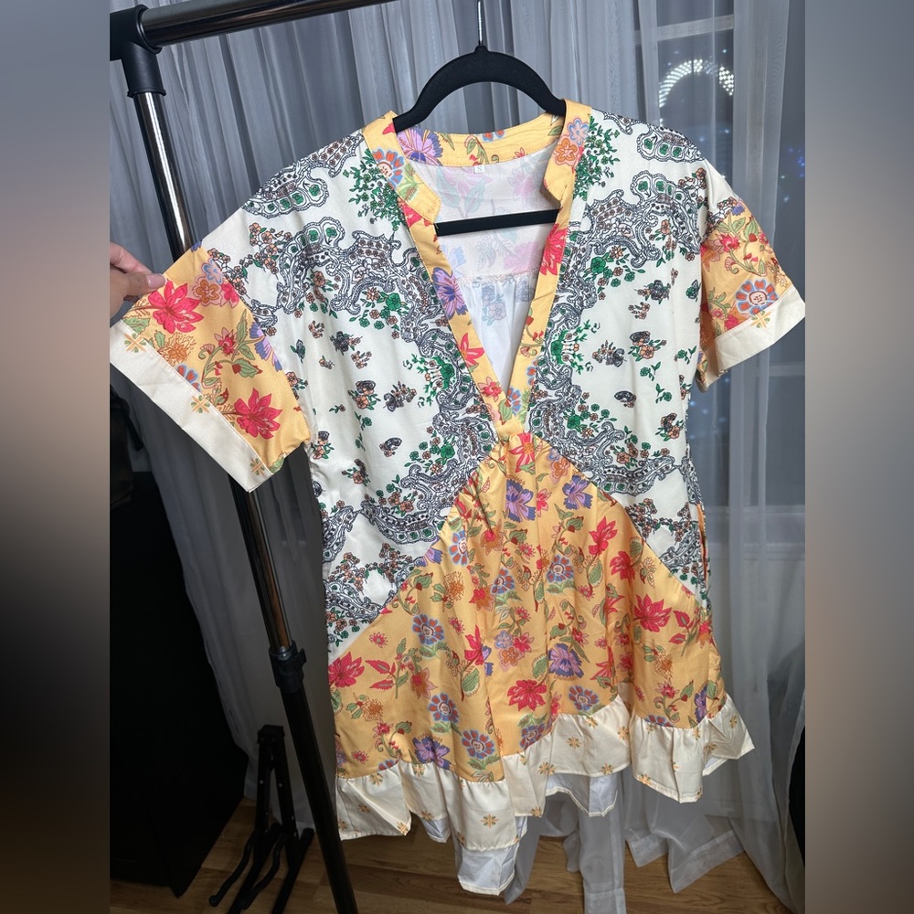 Floral Patchwork BOHO Dress NEW